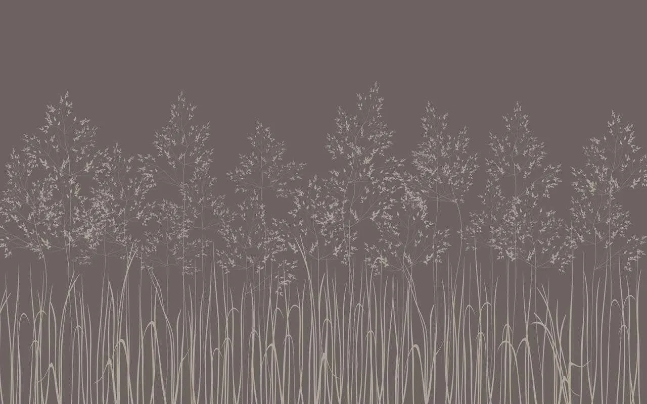 Фотообои в интерьере колоски на коричневом фоне  13-517 фото