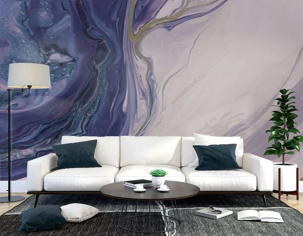 Фотообои в интерьере фиолетовая глазурь  9-1663 фото