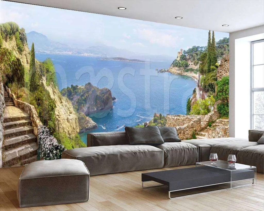 Фотообои Бесшовные обои на стену:  Вид на залив. Артикул: 5-041  