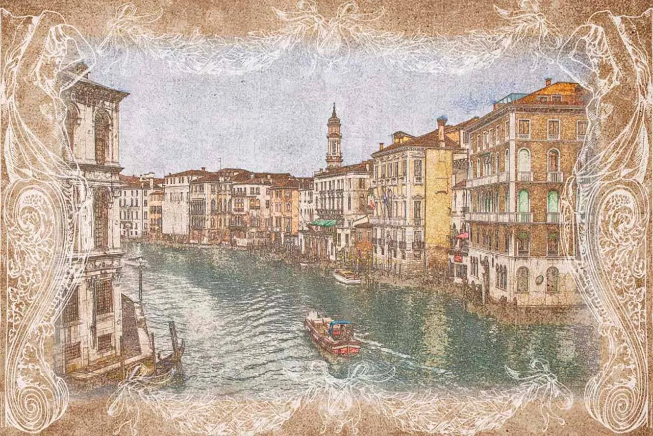 Фотообои в интерьере улица венеции  5-116 фото