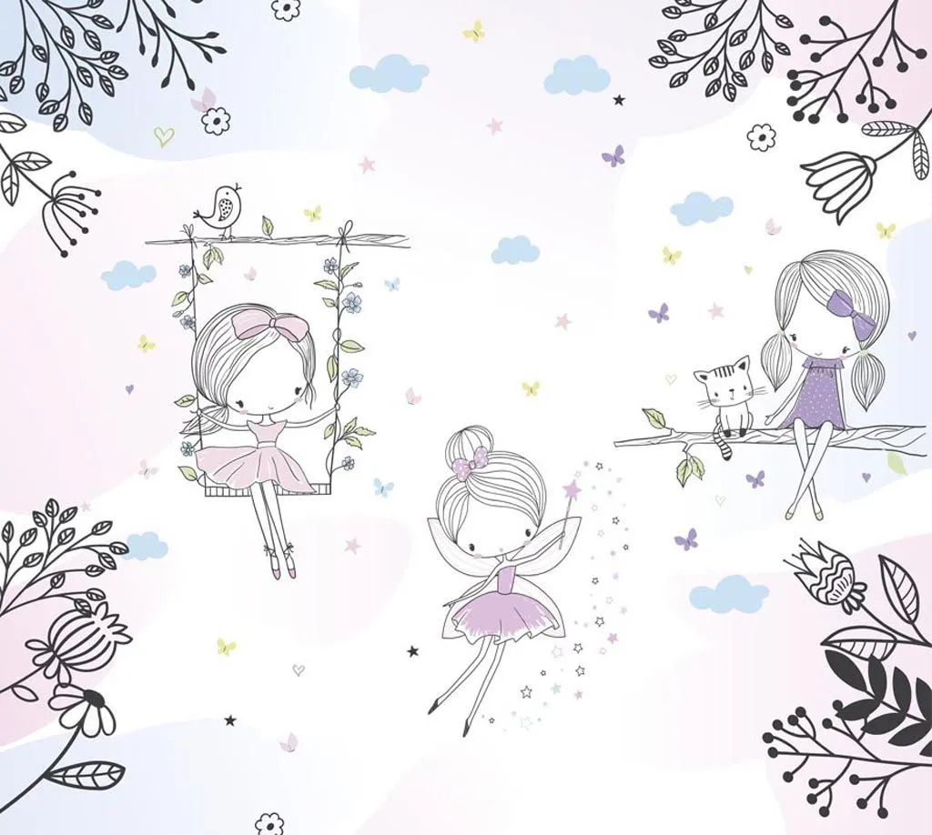 Фотообои в интерьере милые феечки  14-553 фото