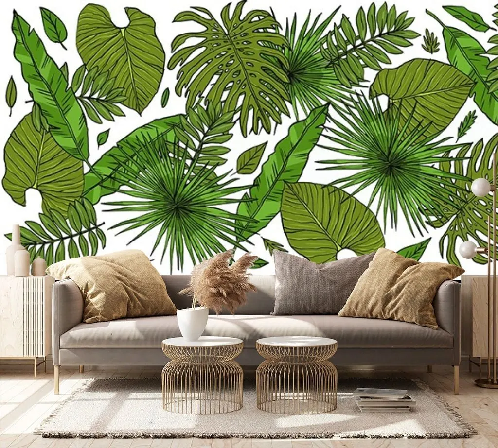 Фотообои Тропические листья фон  14-776