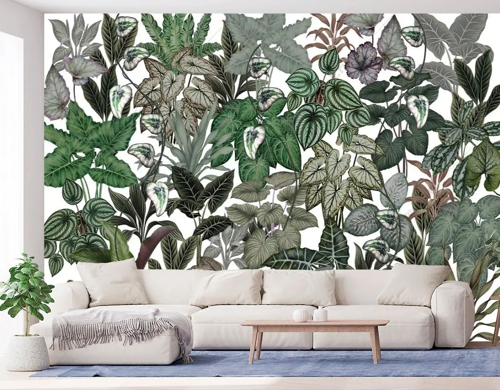 Фотообои в интерьере тропический принт  13-535 фото