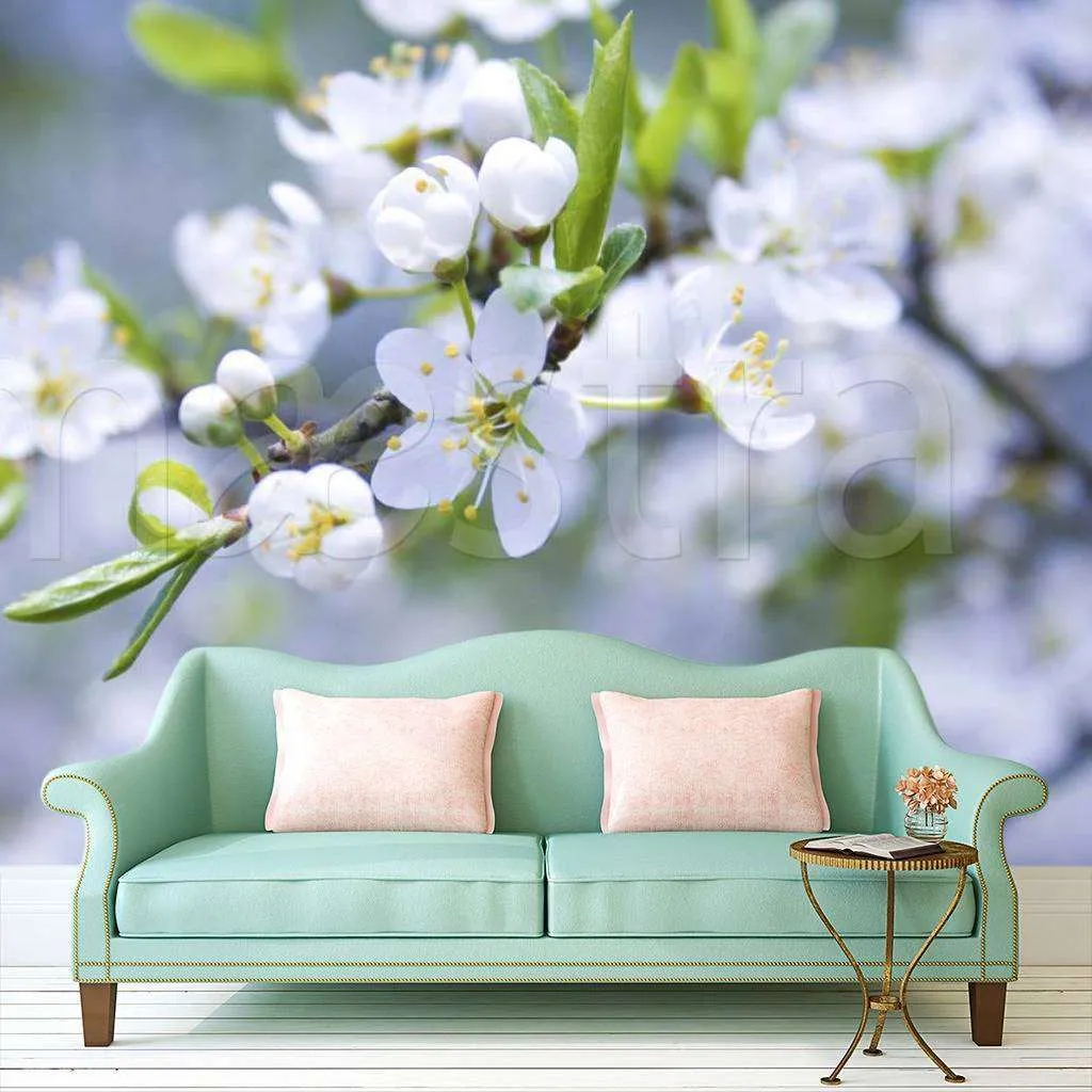 Фотообои Бесшовные обои на стену:  Цветущая вишня. Артикул: 3-184  