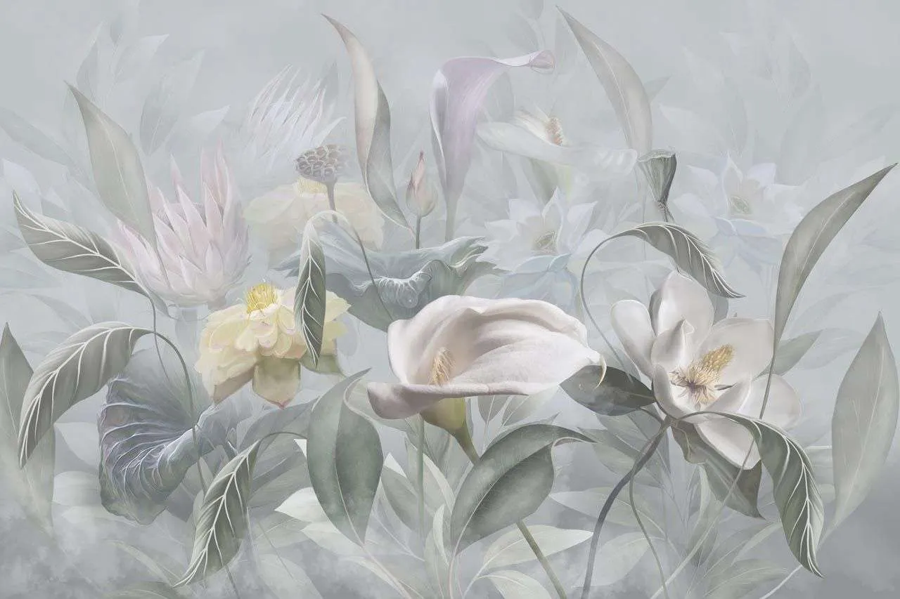Фотообои в интерьере нежная магнолия  13-546 фото