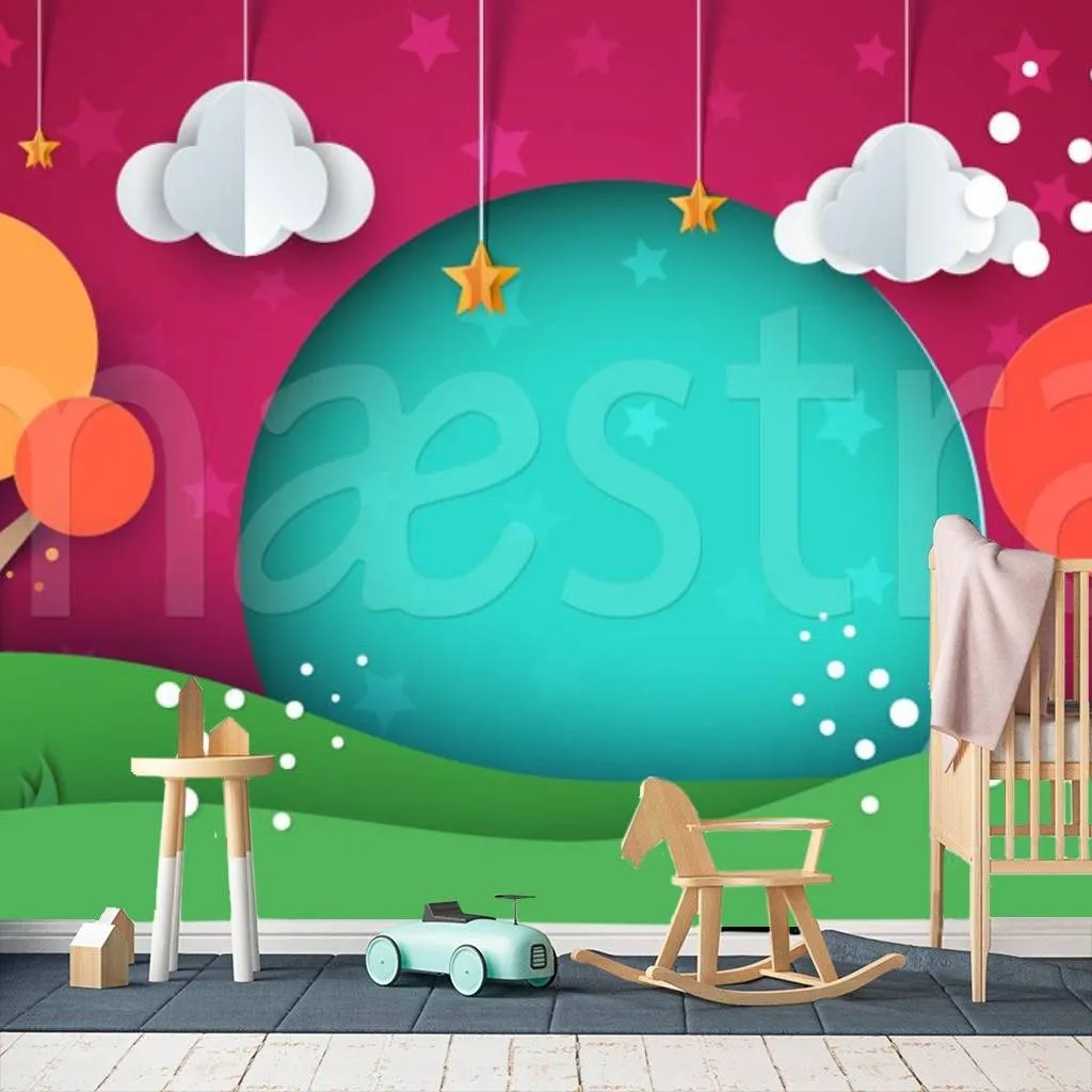 Фотообои Луна спустилась на луг  12-377