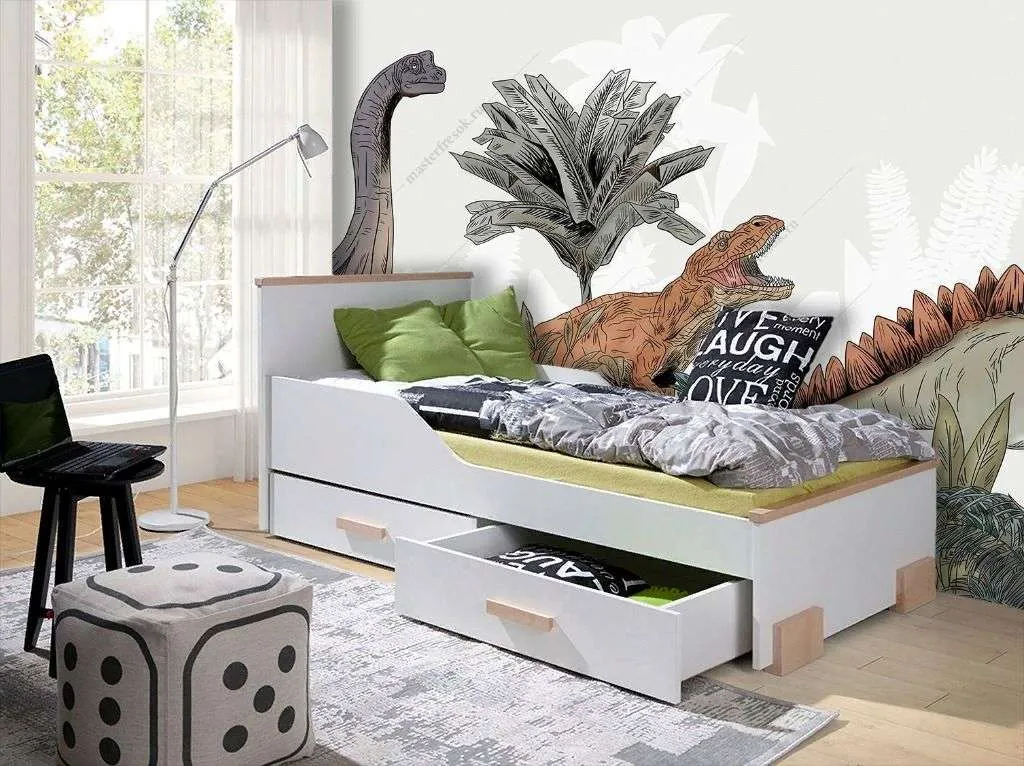 Фотообои в интерьере динозавры в детскую  12-1494 фото