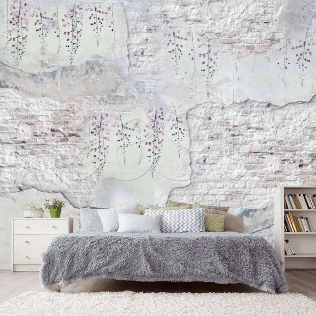 Фотообои в интерьере кирпичная стена абстракция  7-758 фото