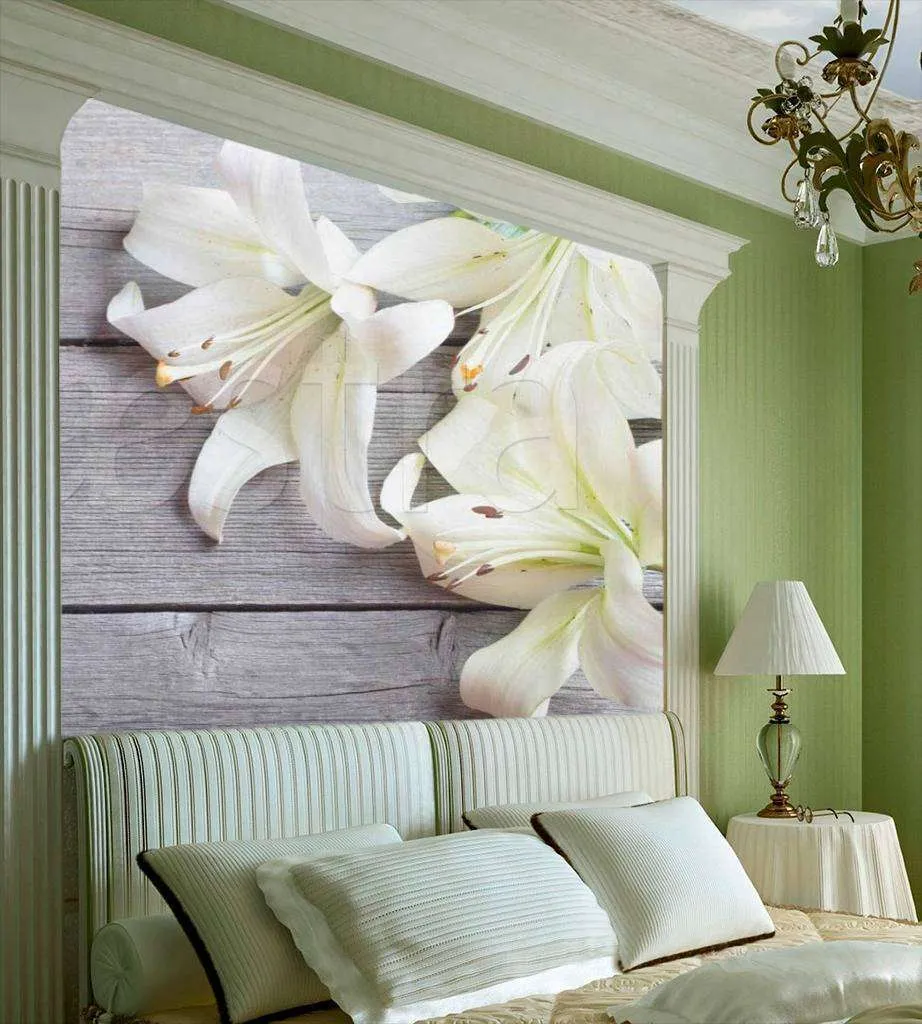 Фотообои Три лилии на дереве  10-377