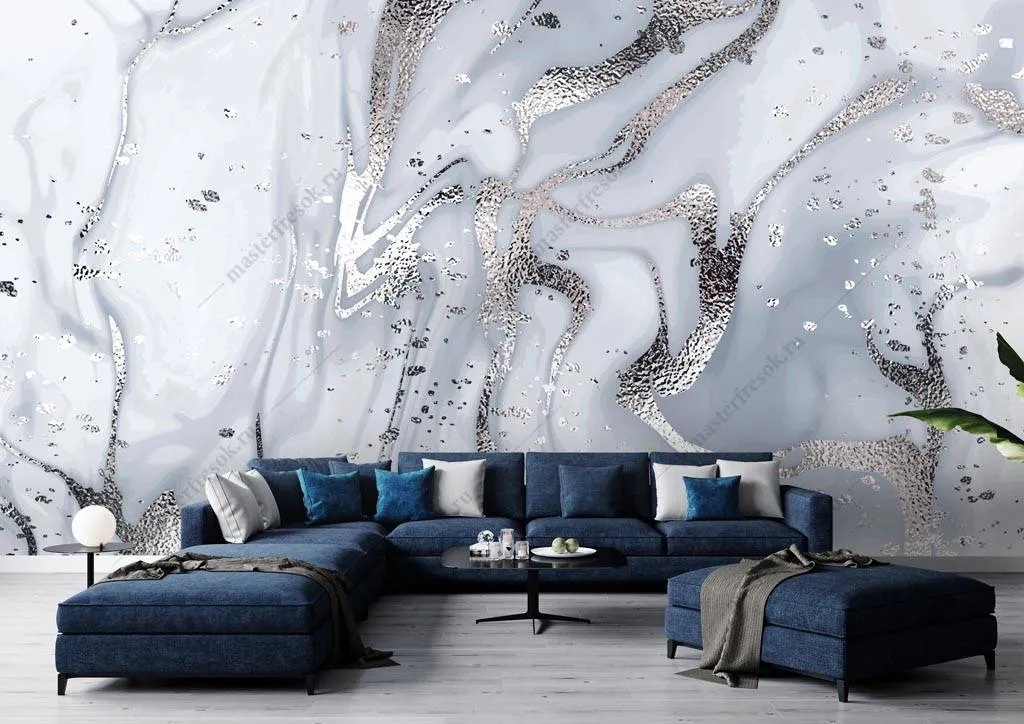 Фотообои Голубое серебро  9-1360