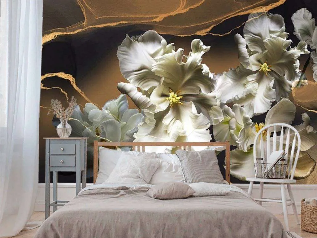 Фотообои в интерьере фиалка сенполия  10-876 фото