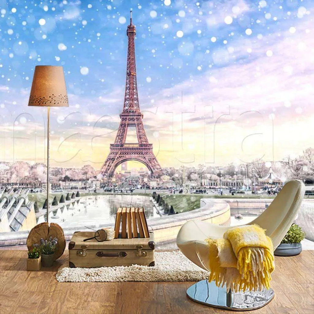 Фотообои Париж зимой  9-729