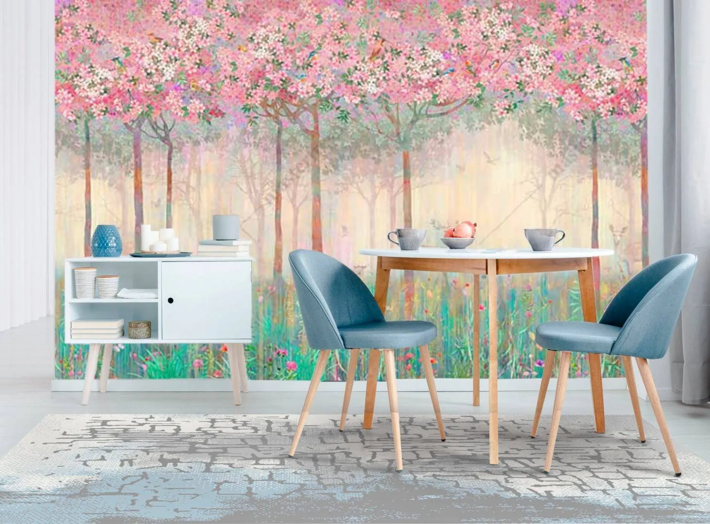 Фотообои в интерьере волшебный лес 3  10-708 фото