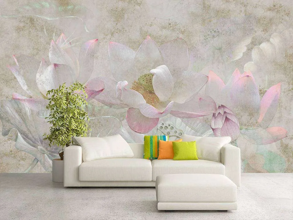 Фотообои в интерьере кувшинки  13-210 фото