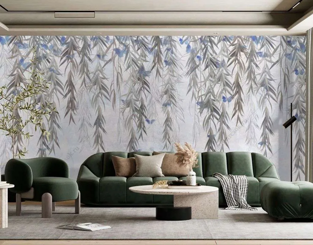 Фотообои в интерьере плакучая ива  9-1477 фото