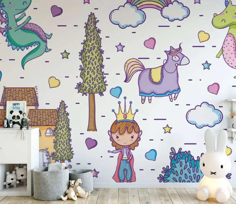 Фотообои в интерьере принцы и замок  15-357 фото