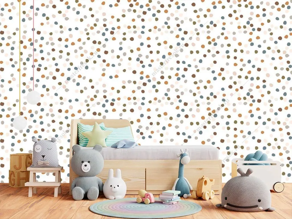 Фотообои в интерьере конфетти  14-583 фото